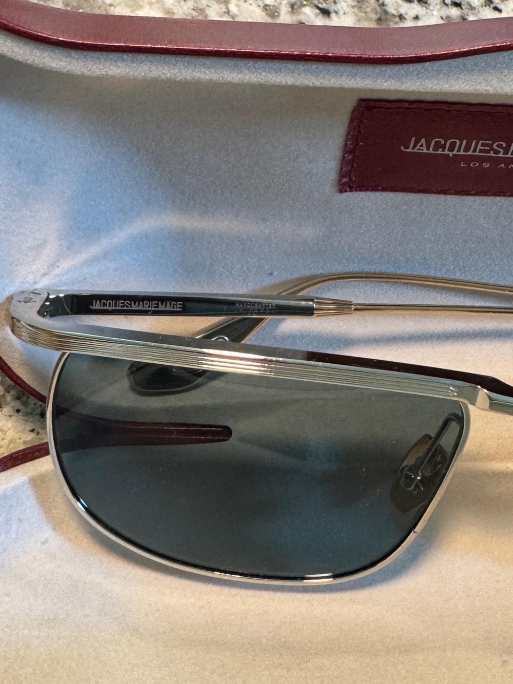 Jacques Marie Mage Melville Silver Frame Sunglasses - Picture 7 of 8